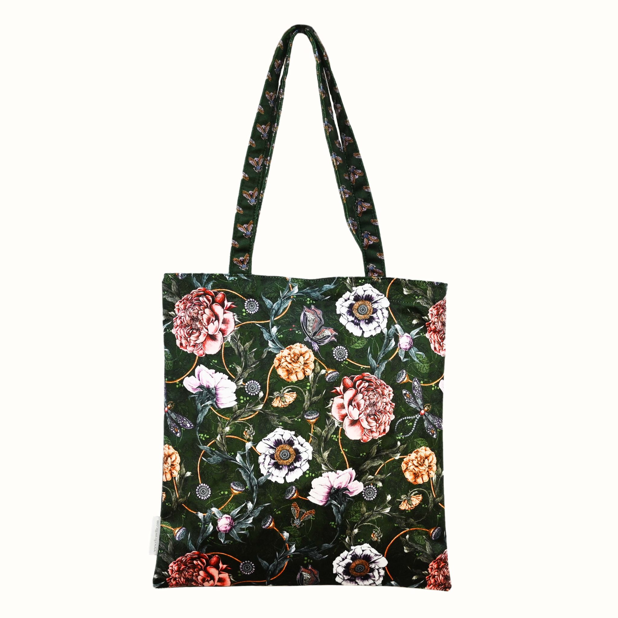 Powder Fine Flowers Cotton Velvet Tote Bag