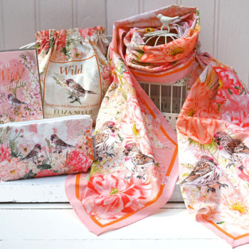 Wildflowers Scarf and Cosmetic Purse Gift Set