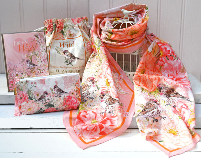 Wildflowers Scarf and Cosmetic Purse Gift Set